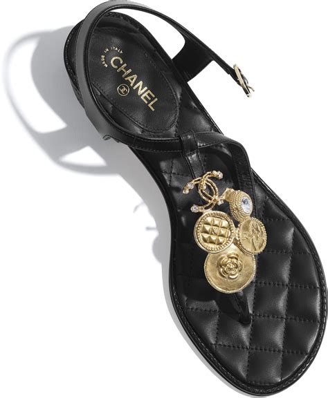 sandali neri modello chanel|Sandali Chanel in Pelle Nero taglia 39 EU .